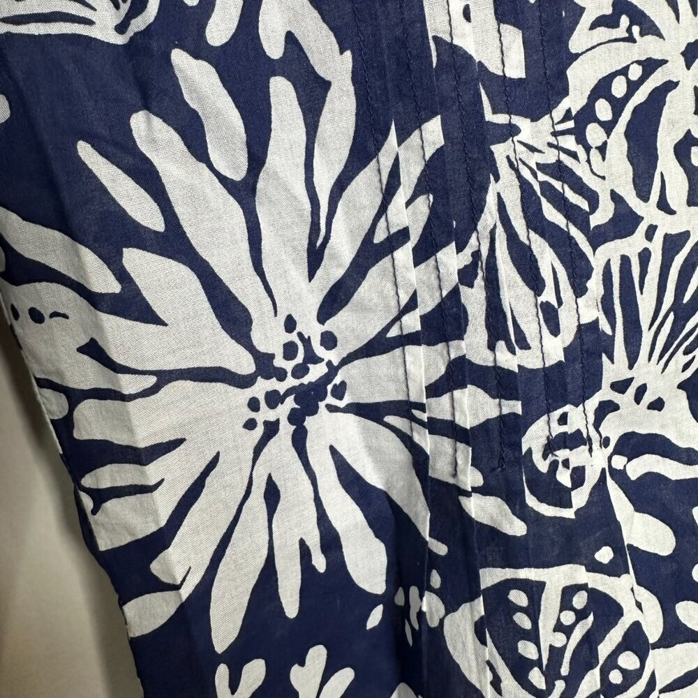Lilly Pulitzer Sarasota Top Tunic Size Medium Blue beaded beach resort vacation - Picture 5 of 10